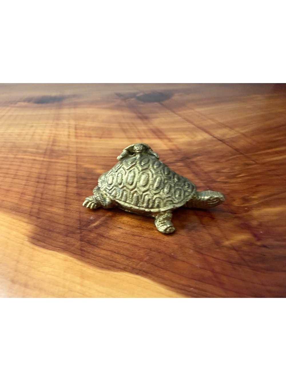 Vintage Brass Baron Pair Mini Figurine Tortoise San Diego, Ca Brass - Picture 2 of 6